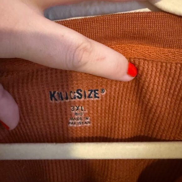 KingSize Orange Long-Sleeve Pullover - Picture 3 of 4